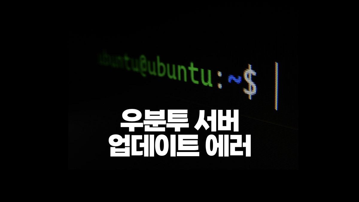 우분투 서버 업데이트 에러날 때