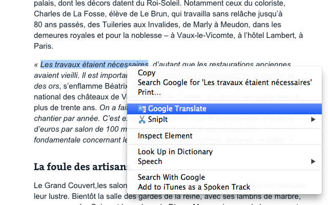 Google Chrome Extension Google Translate