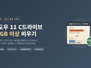 윈도우 11 C드라이브 20GB 이상 비우기, 순서대로 따라하는 5단계 정리법