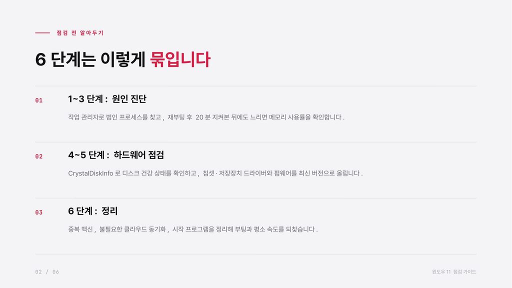 윈도우11 작업 관리자 점검 6단계