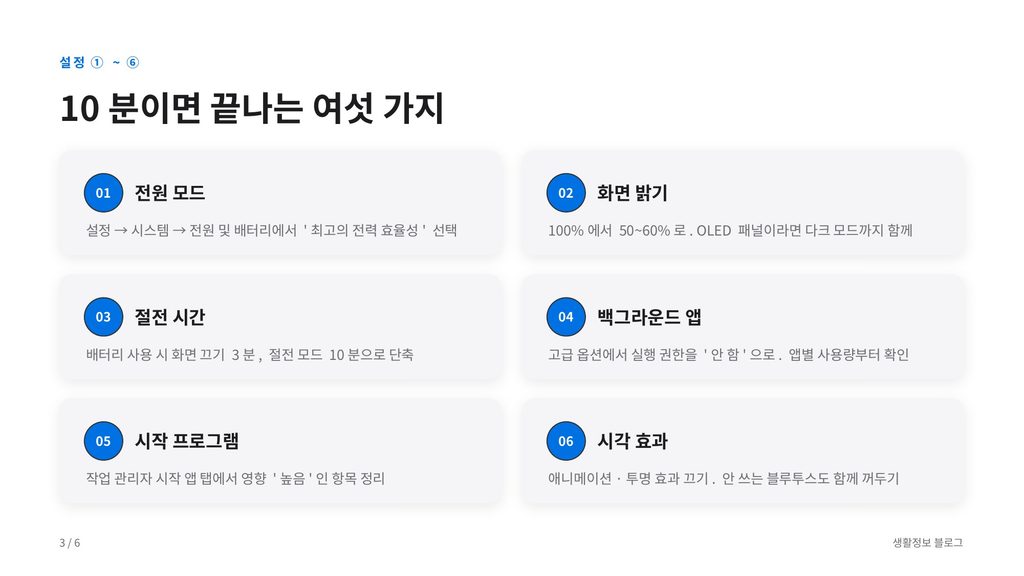윈도우11 노트북 배터리 설정하기