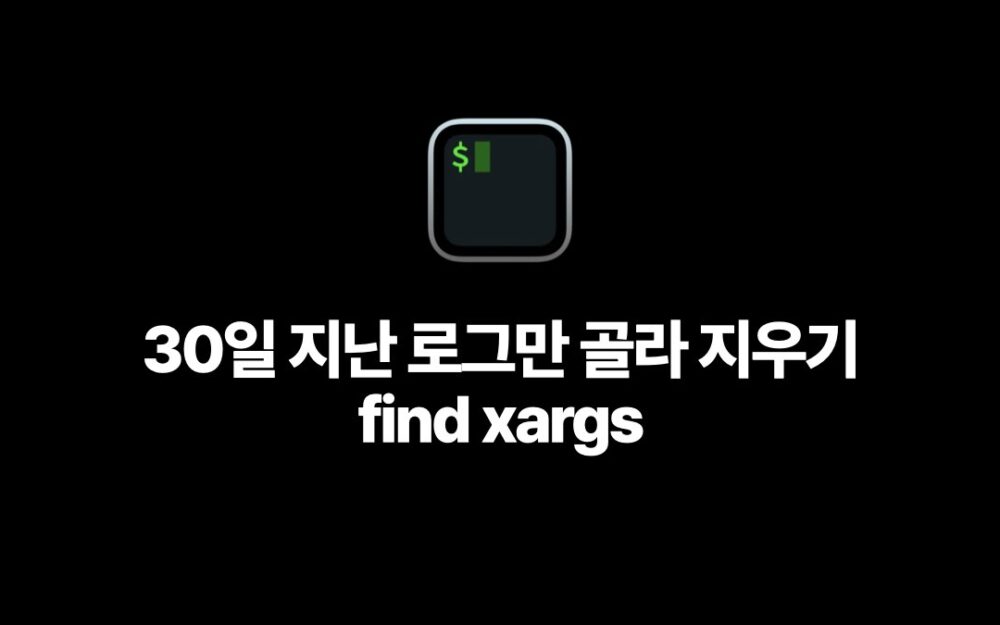 30일 지난 로그만 골라 지우기: find와 xargs 조합 3가지 안전 명령어
